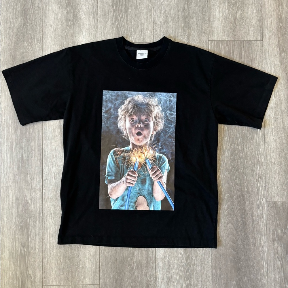 Rare Men Acme De La Vie ADLV Graphic Tee Shirt Black Size 1/US L